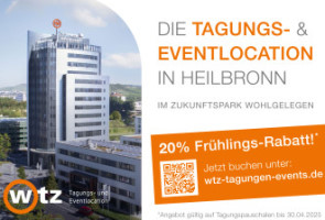 Heilbronn: WTZ Tagungs- und Eventlocation – 20% Rabatt auf Tagungspauschalen!