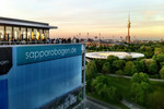 Weitblick - Panorama Lounge In- und Outdoorkombination mit fantastischen Blick auf das Olympiagelände in München